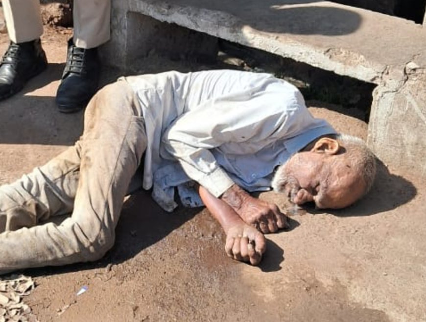 सिंधी कॉलोनी चौराहे के पास एक अज्ञात व्यक्ति उम्र लगभग 60-65 वर्ष मृत अवस्था में मिला है