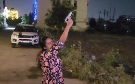 भोपाल राजधानी में रंगबाज महिला का हवाई फायर करते हुए वीडियो सोशल मीडिया पर हुआ वायरल